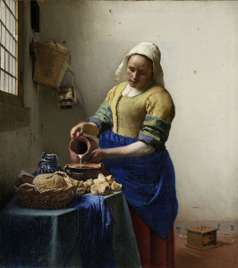 The Milkmaid Johannes Vermeer c. 1660 oil on canvas Rijksmuseum, Purchased with the support of the Vereniging Rembrandt
